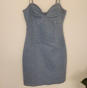 Denim mini dress
